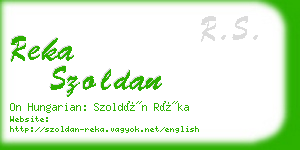 reka szoldan business card